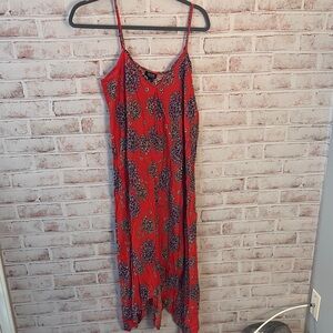 Floral Red Maxi Dress